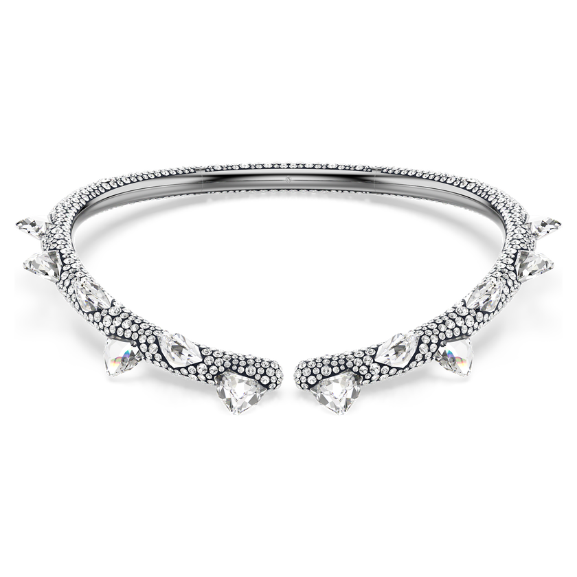swarovski عقد شوكر sublima، لون أبيض، طلاء روثينيوم