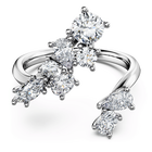 swarovski خاتم مفتوح galaxy، أحجار ألماس مُصنعة في المختبر بإجمالي 1 25 قيراط، ذهب أبيض عيار 18