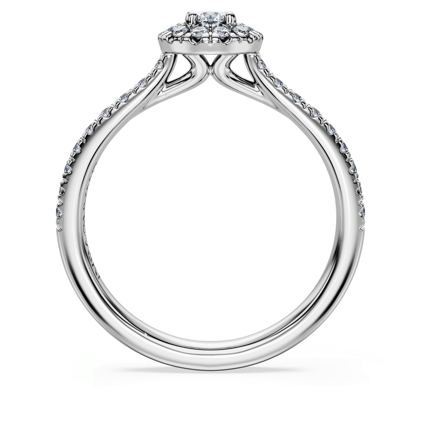 swarovski خاتم سوليتير eternity، ألماس مُصنع في المختبر إجمالي 0 45 قيراط، فضة استرليني