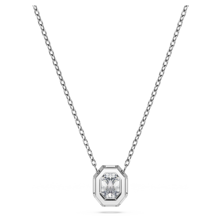 swarovski octagon pendant  lab grown diamonds 0 5 ct tw  octagon shape  18k white gold