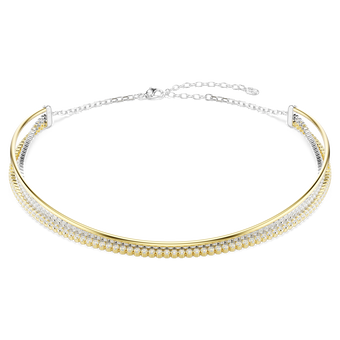 swarovski عقد hyperbola، قطع مُستدير، لون أبيض، لمسة نهائية من معادن مختلطة