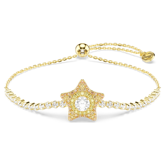 swarovski سوار sublima، قطع مُستدير، شكل نجمة، ألوان متعددة، لمسة نهائية من الذهب عيار 18 قيراط