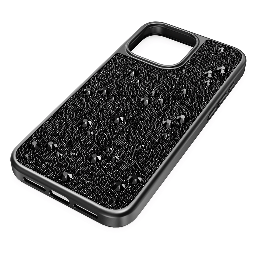 swarovski حافظة high للهاتف الذكي، iphone  15 pro max، لون أسود