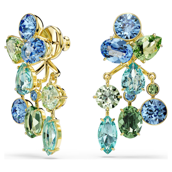 swarovski أقراط gema، قطع متنوع، ألوان متعددة، طلاء باللون الذهبي