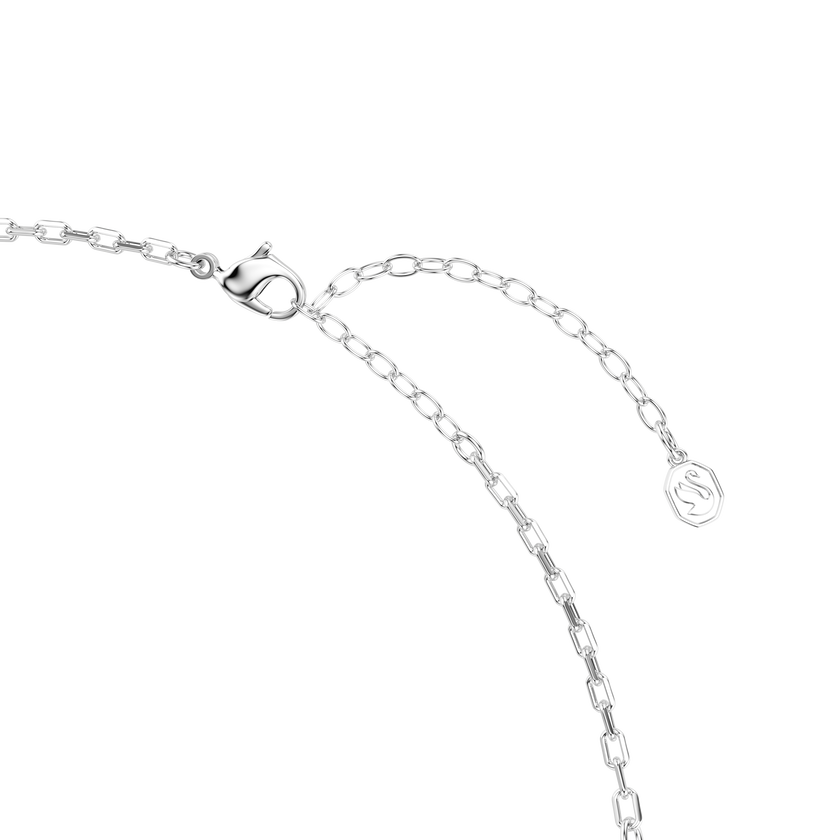 swarovski عقد hyperbola، قطع مُستدير، لون أبيض، لمسة نهائية من معادن مختلطة