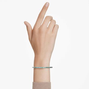 swarovski سوار matrix، قطع باغيت، لون أخضر، طلاء روديوم