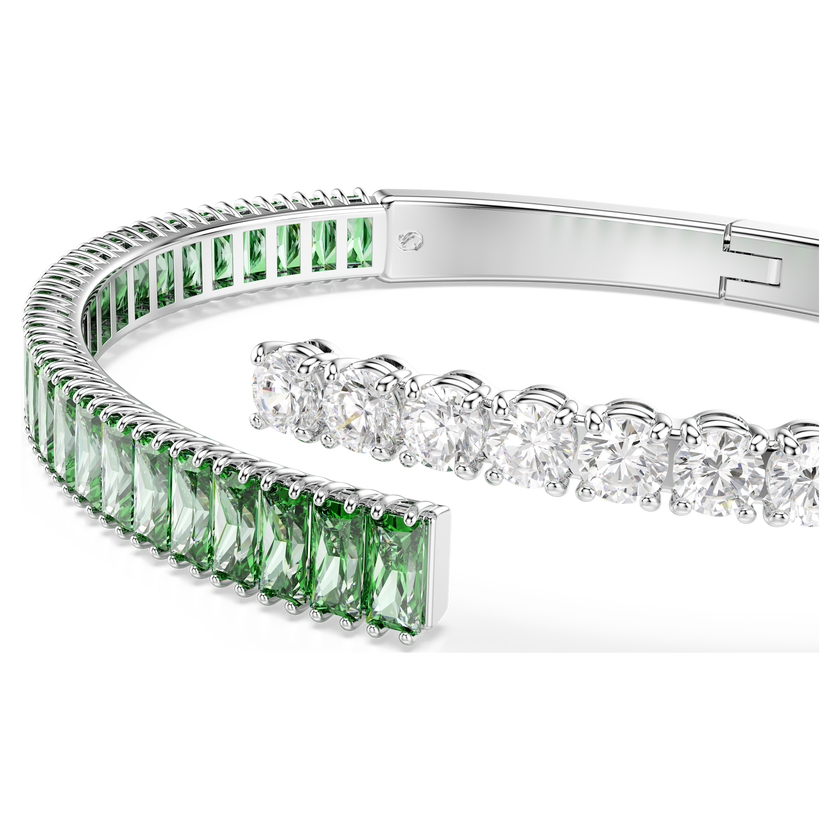 swarovski سوار matrix، قطع متنوع، لون أخضر، طلاء روديوم