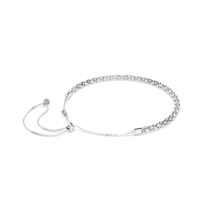 swarovski dextera necklace  round cut  white  stainless steel
