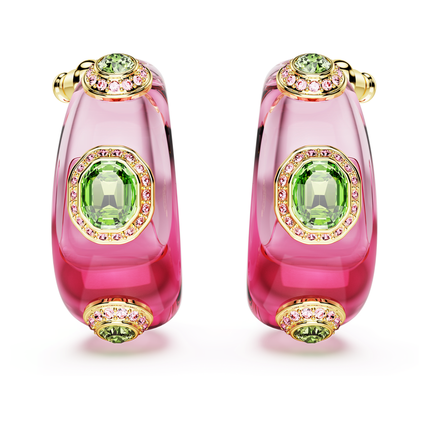 swarovski أقراط متدلية dulcis، قطع متنوع، ألوان متعددة، طلاء باللون الذهبي