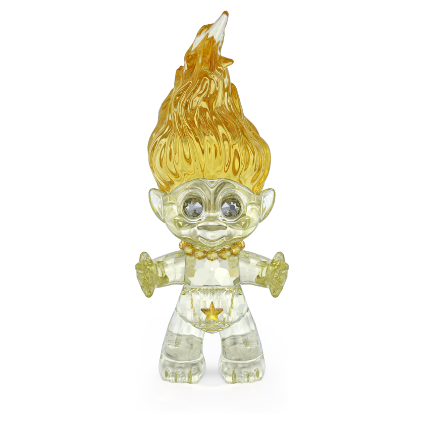 swarovski قزم، مجموعة good luck trolls، لون أصفر