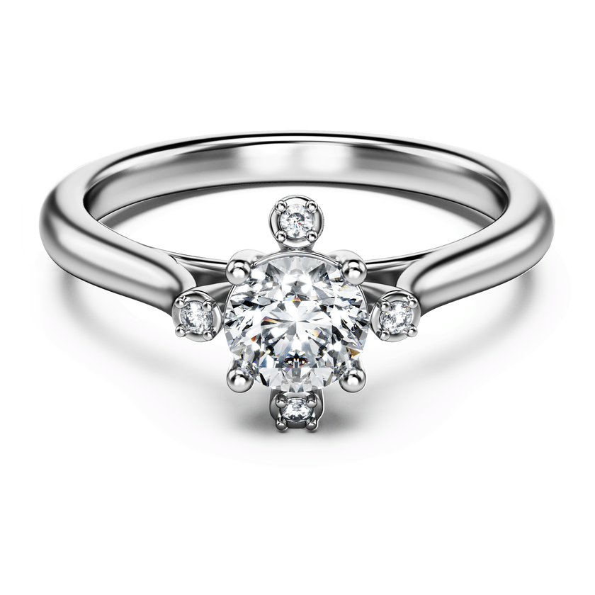 swarovski خاتم galaxy، أحجار ألماس مُصنعة في المختبر بإجمالي 0 5 قيراط، ذهب أبيض عيار 18