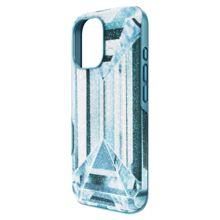 swarovski حافظة high للهاتف الذكي، تأثير كريستالي، iphone  17، لون أزرق