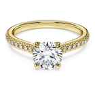 swarovski eternity solitaire ring  lab grown diamonds 1 2 ct tw  round shape  18k yellow gold