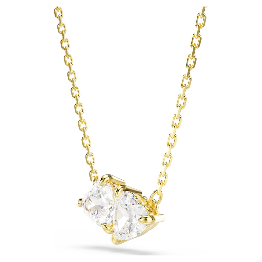 swarovski عقد mesmera attract، شكل قلب، لون أبيض، طلاء باللون الذهبي