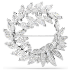swarovski بروش mesmera، قطع ماركيز، لون أبيض، طلاء روديوم