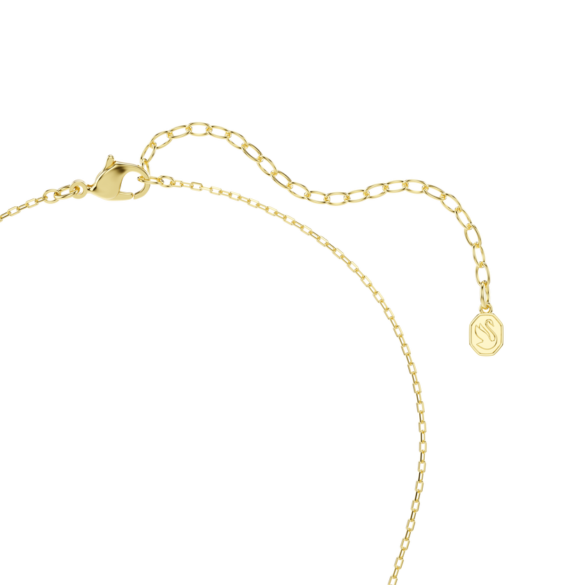 swarovski قلادة sublima، قطع مُثَمَّن، لون أخضر، لمسة نهائية من الذهب عيار 18 قيراط