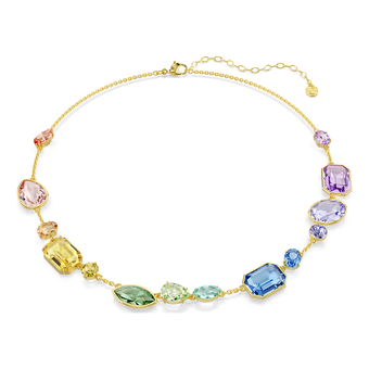 swarovski عقد gema، قطع متنوع، ألوان متعددة، طلاء باللون الذهبي