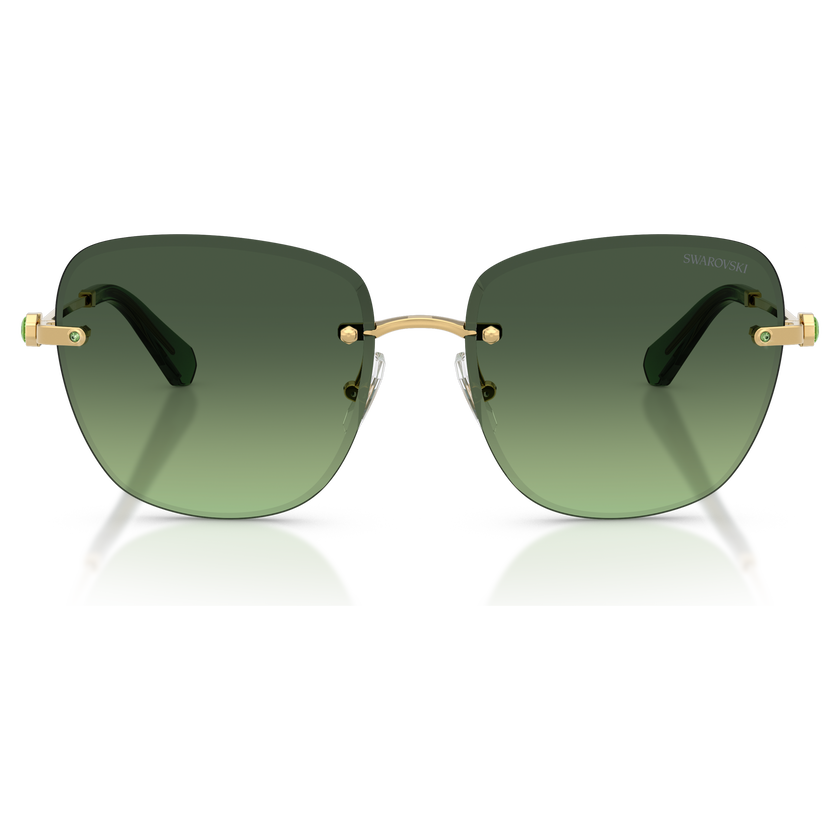 swarovski نظارة شمسية، شكل مربع، sk7043، لون أخضر