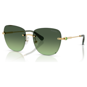 swarovski نظارة شمسية، شكل مربع، sk7043، لون أخضر