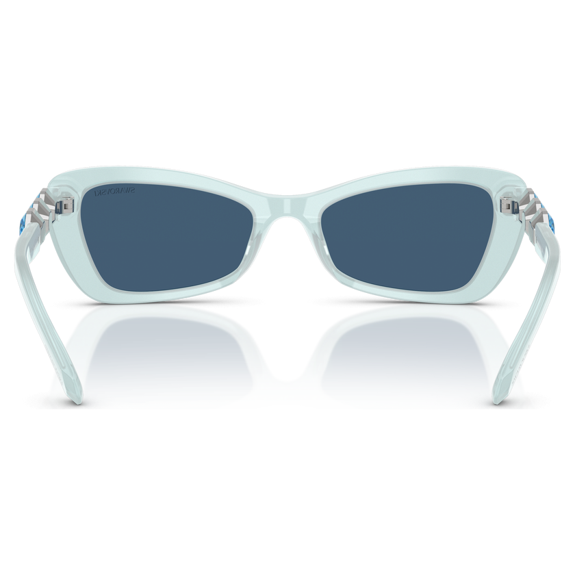 swarovski نظارة شمسية، شكل مستطيل، sk6033، لون أزرق