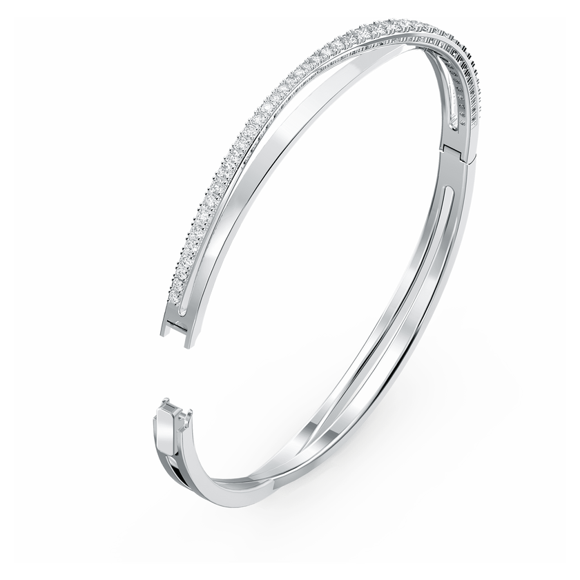 swarovski سوار hyperbola، قطع مُستدير، لون أبيض، طلاء روديوم
