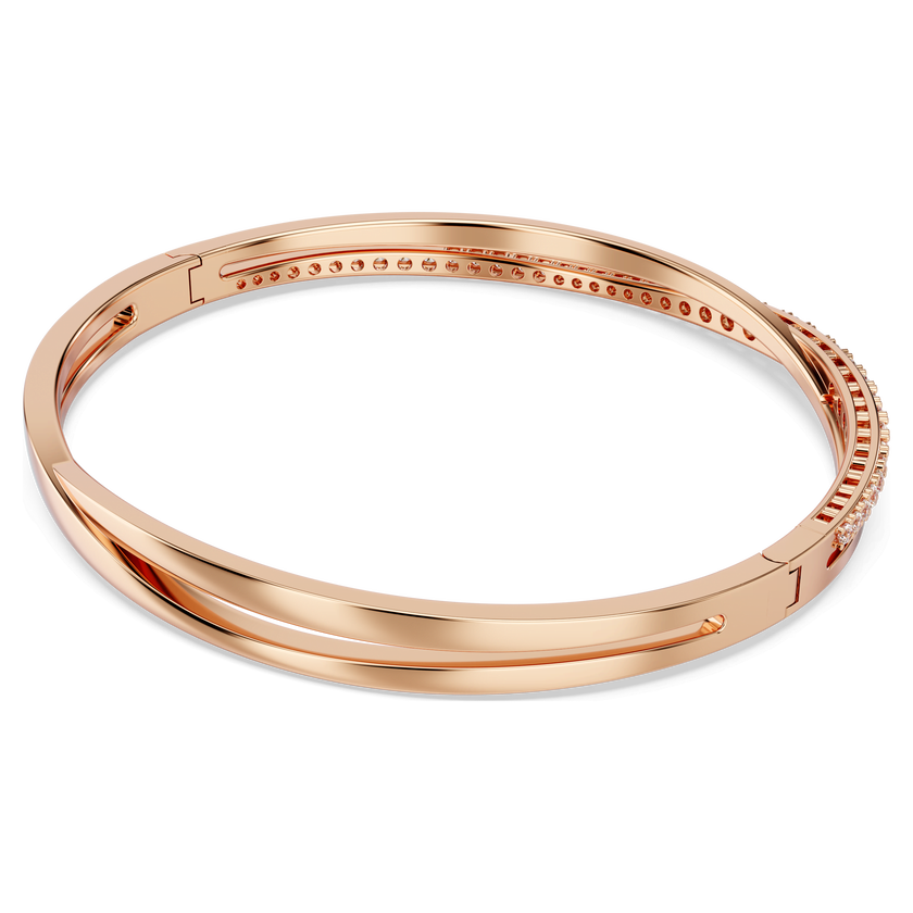 swarovski سوار hyperbola، لون أبيض، طلاء ذهبي وردي