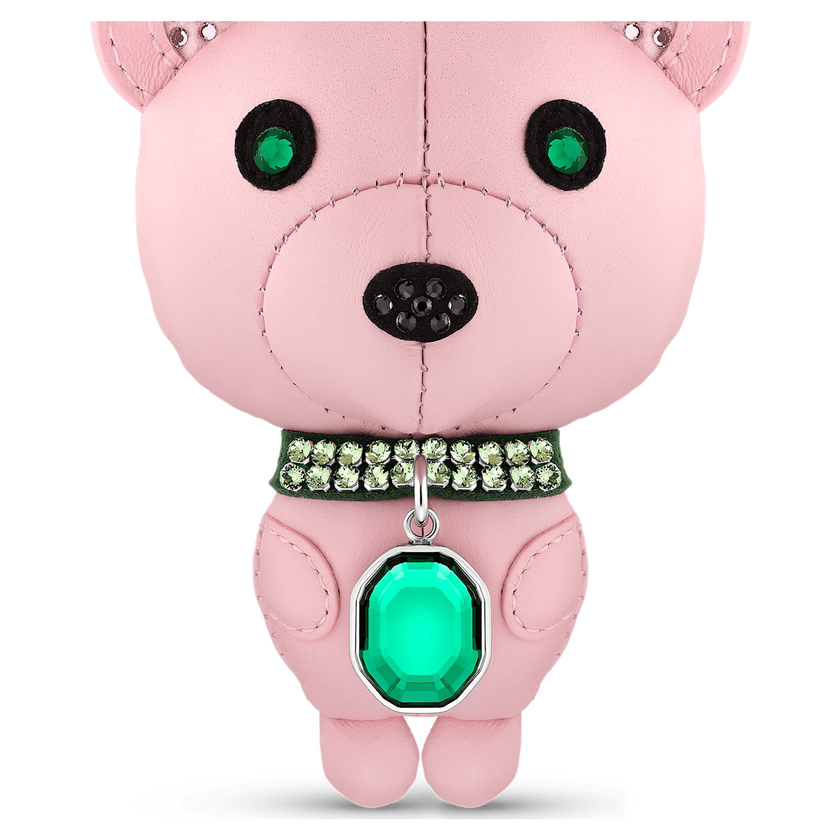swarovski حلقة مفاتيح icons، على شكل دب، ألوان متعددة، ستانلس ستيل