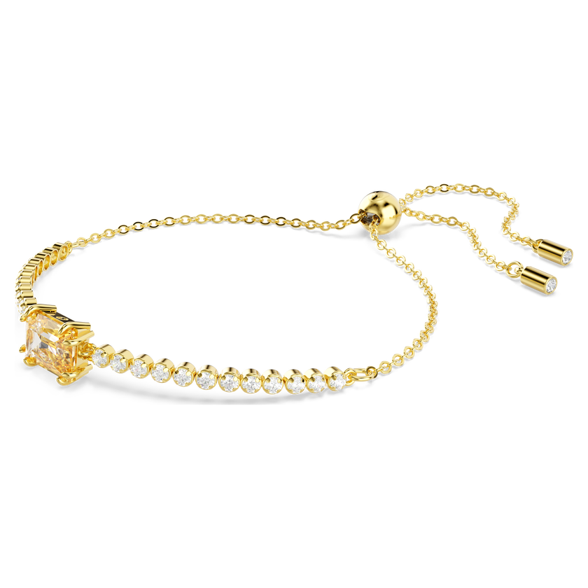 swarovski سوار matrix tennis، قطع متنوع، لون كراميل، طلاء باللون الذهبي