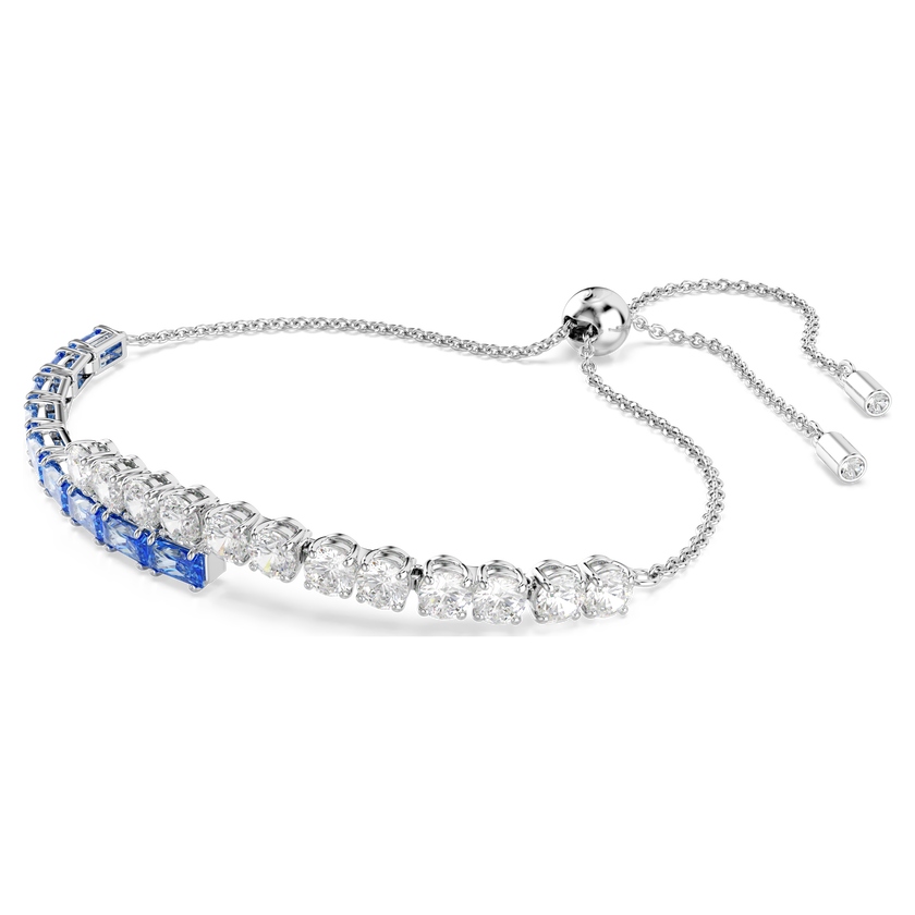 swarovski سوار matrix، قطع متنوع، لون أزرق، طلاء روديوم