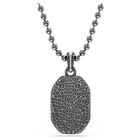 swarovski dextera octagon pendant octagon shape round cut black ruthenium plated