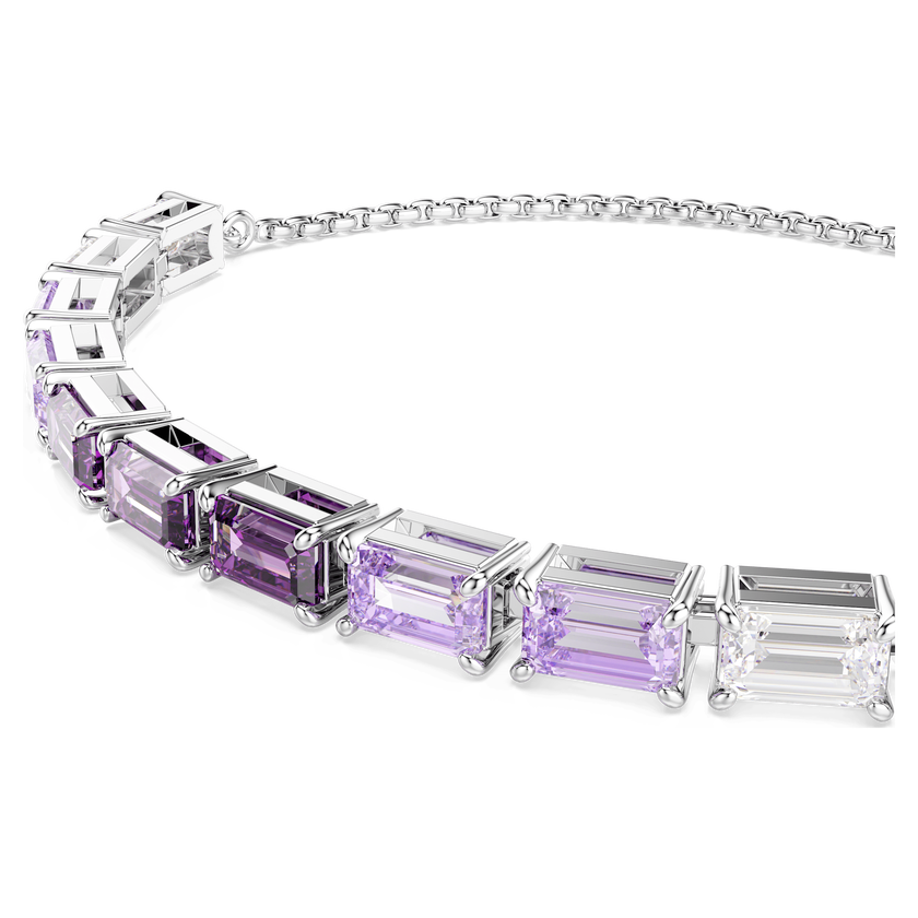 swarovski سوار matrix، قطع باغيت، لون أرجواني، طلاء روديوم