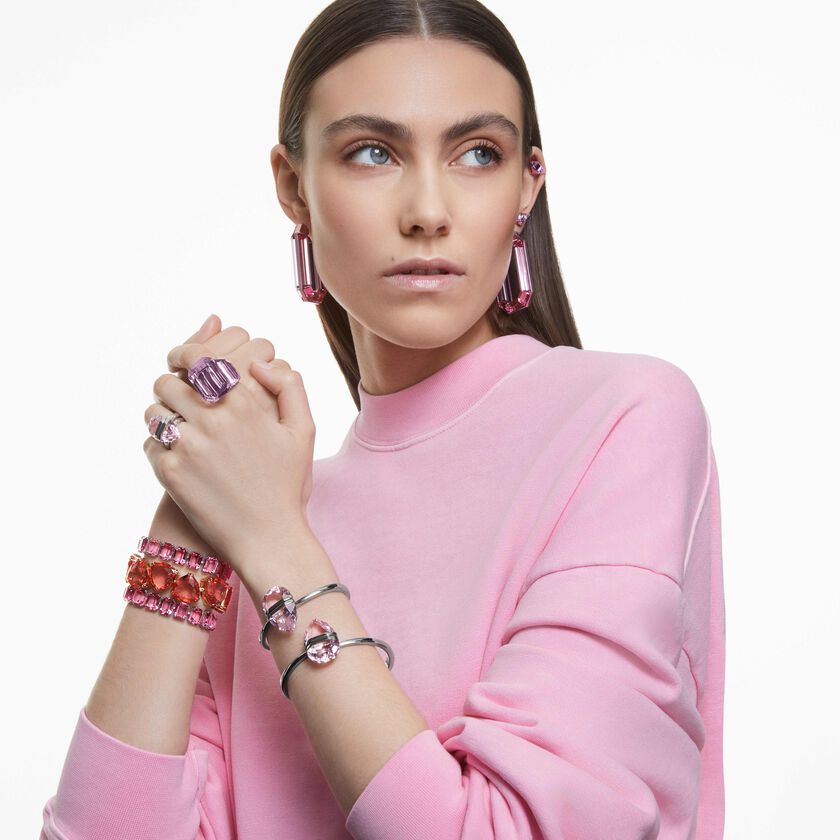 swarovski خاتم كوكتيل lucent، لون وردي