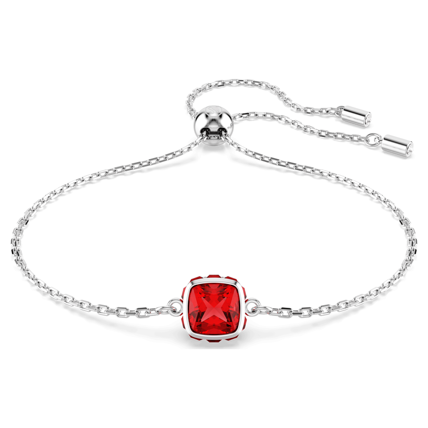 swarovski سوار birthstone، قطع مربع، july، لون أحمر، طلاء روديوم