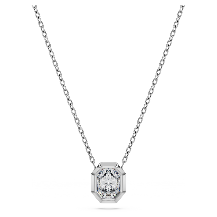 swarovski octagon pendant  lab grown diamonds 0 5 ct tw  octagon shape  18k white gold