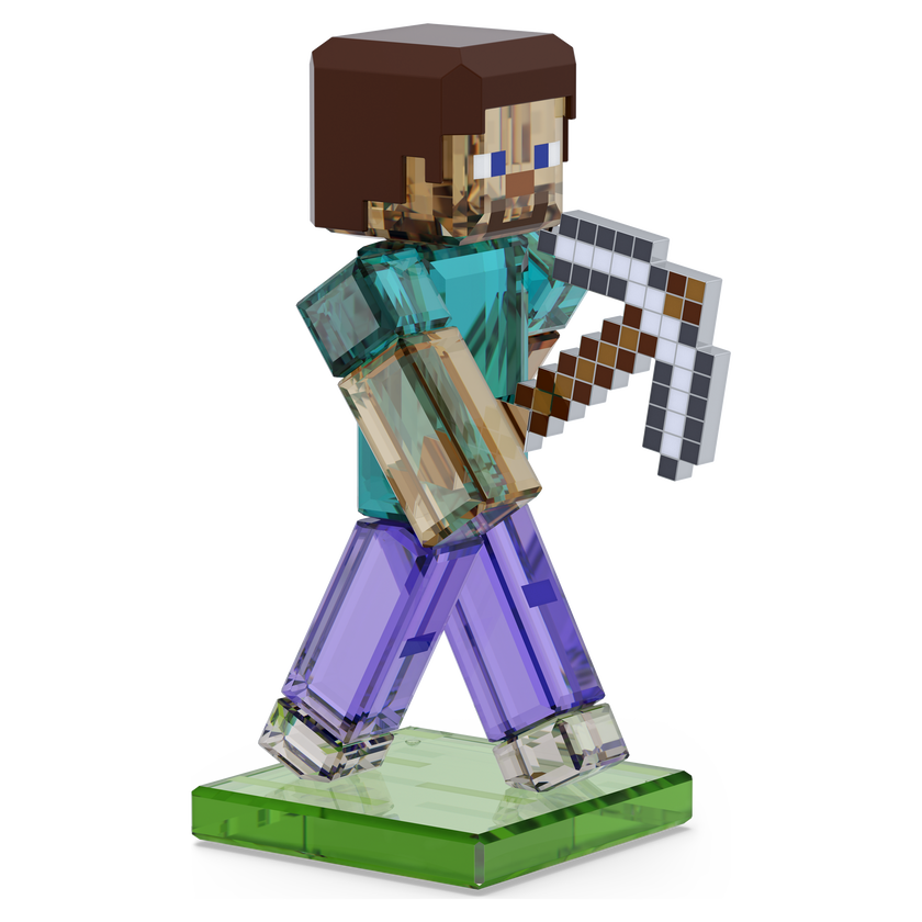 swarovski مجسم ستيف من مجموعة minecraft