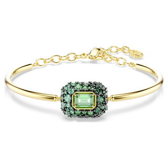 swarovski سوار sublima، قطع مُثَمَّن، لون أخضر، لمسة نهائية من الذهب عيار 18 قيراط