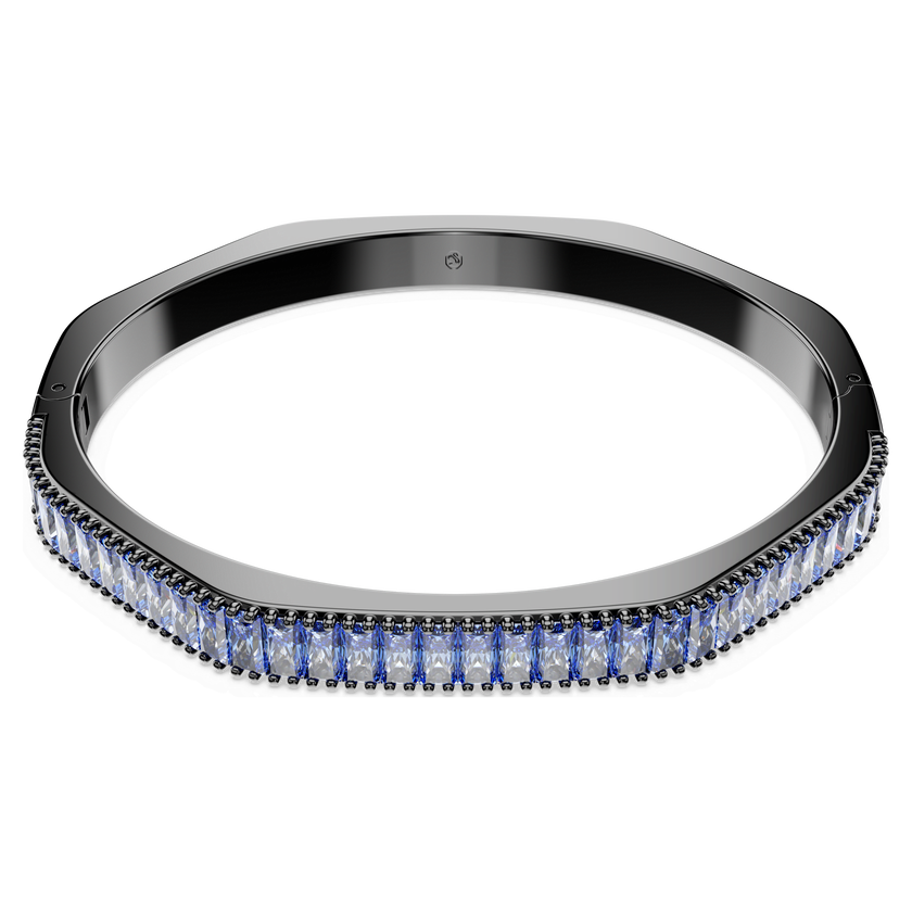 swarovski سوار matrix، قطع باغيت، لون أزرق، طلاء روثينيوم