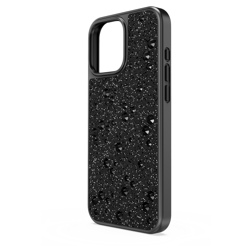 swarovski حافظة هاتف ذكي high، تصميم متباين، iphone  16 pro max، لون أسود