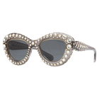 swarovski sunglasses  cat eye shape  sk6060  silver tone
