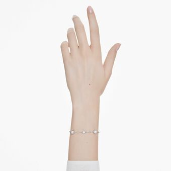 swarovski سوار imber، قطع مستدير، لون أبيض، طلاء روديوم