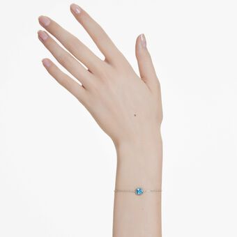 swarovski سوار birthstone، قطع مربع، december، لون أزرق، طلاء روديوم