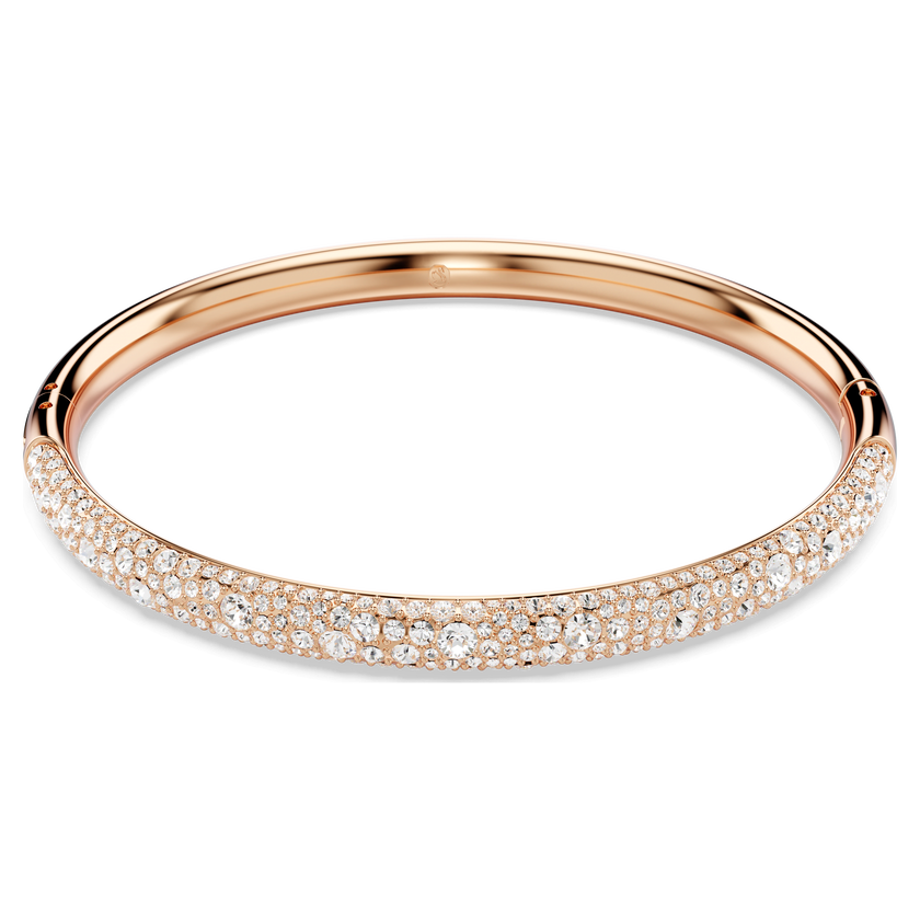swarovski سوار sublima، كريستالات متراصة، لون أبيض، طلاء ذهبي وردي