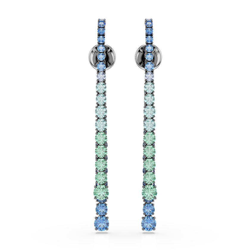 swarovski أقراط متدلية matrix، قطع مستدير متدرج، ألوان متعددة، طلاء روثينيوم