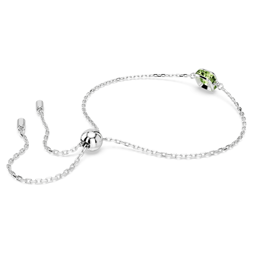 swarovski سوار birthstone، قطع مربع، august، لون أخضر، طلاء روديوم