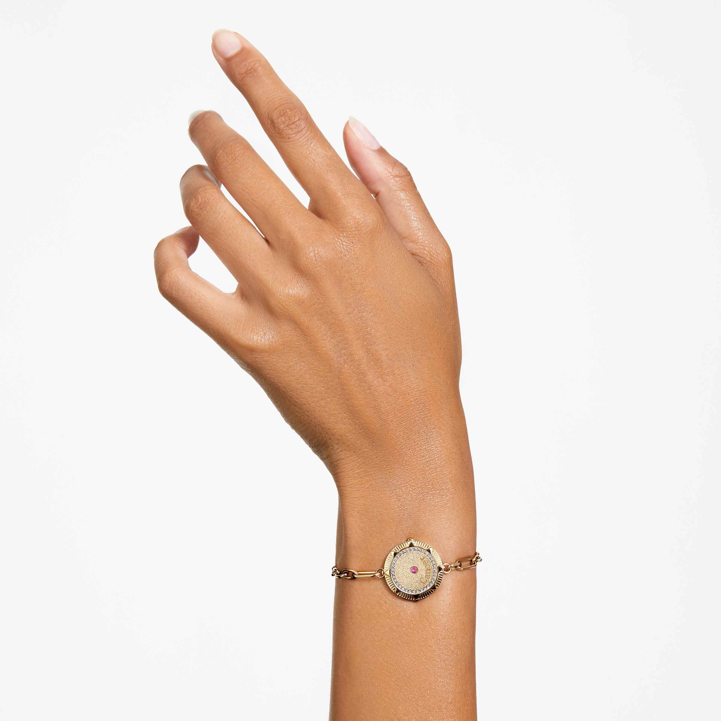 swarovski سوار zodiac، cancer، لون ذهبي، طلاء بلون ذهبي