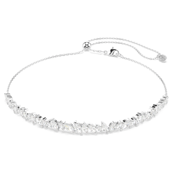 swarovski عقد شوكر mesmera، قطع ماركيز، لون أبيض، طلاء روديوم