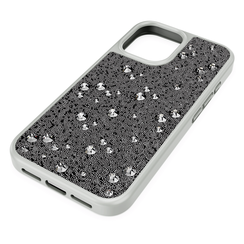 swarovski حافظة هاتف ذكي high، تصميم متباين، iphone  16، لون فضي