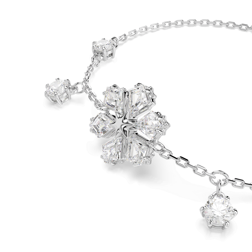 swarovski سوار idyllia، قطع متنوع، ندفة ثلج، لون أبيض، طلاء روديوم