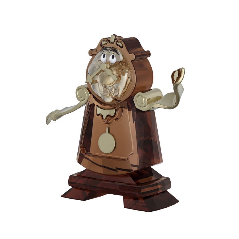 swarovski مجسم شخصية cogsworth، مجموعة beauty and the beast