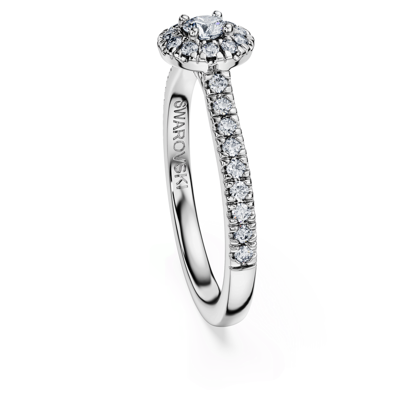 swarovski خاتم سوليتير eternity، ألماس مُصنع في المختبر إجمالي 0 45 قيراط، فضة استرليني